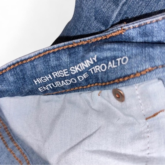 Distressed Light Blue Skinny Jeans - Picture 5 of 6